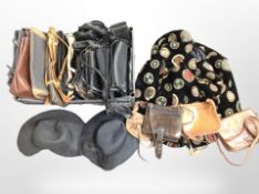 A quantity of lady's leather handbags, summer hats, etc.
