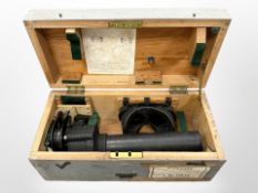 A Second World War gun-sighting scope by Kodak, in case.