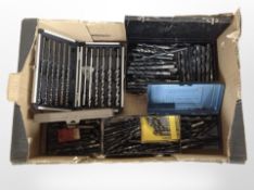 Several cases of drill bits.