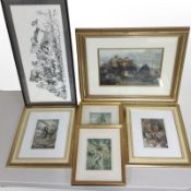 After Robert Olley : A monochrome print, signed in pencil, 33cm x 69cm overall,