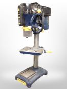 A MacAllister 500 Watt 16mm drill press with laser cross generator, with instruction manual.