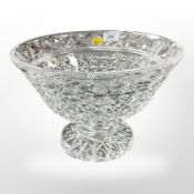 A large Stuart crystal pedestal fruit bowl, height 20cm.