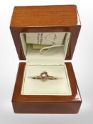 A Welsh Clogau gold ring set with a small diamond, size O CONDITION REPORT: 2.