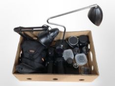 A group of camera lenses including Osawa, Minolta, etc.