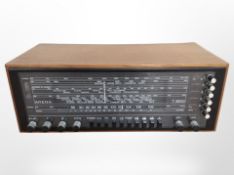 An Arena T2600 teak-cased radio, width 40cm (continental plug).