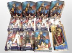12 Hasbro Figurines including Star Wars, Captain Marvel, Disney Aladdin, etc., boxed.