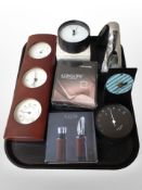 Two Georg Jensen circular gauges, one in original box,