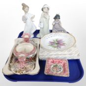 A group of Maling lustre dressing table china,