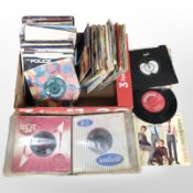 A quantity of 45 vinyl singles including The Police, The Beatles, Cliff Richard, Adam and the Ants,