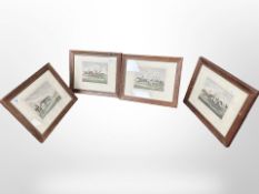 Four 18th-century-style horse racing colour prints, each 19cm x 13cm.