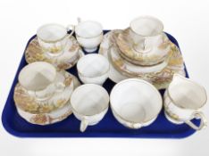 21 pieces of Queen Anne Springmorn tea china.