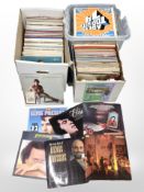 A large quantity of vinyl LP records including Cliff Richard, jazz compilations, etc.