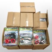 A group of Eddie Stobart truck modelling kits sealed in cellophane.