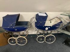 Two mid 20th century Silver Cross doll's pram