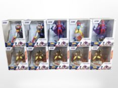 10 Zoteki X-Men figurines, boxed.