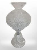 A Waterford crystal table lamp, height 35cm.