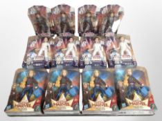12 Hasbro Figurines including Star Wars, Captain Marvel, etc., boxed.