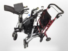 Three mobility walking aids.