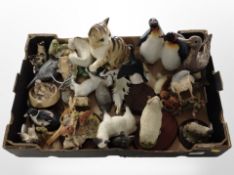 A quantity of animal ornaments including Country Artists, Lilliput Lane miniature cottages, etc.