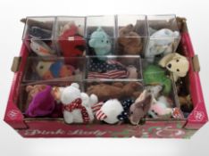 A collection of TY Teddies.