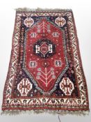 A Kashgai rug, South West Iran, 193cm x 108cm.