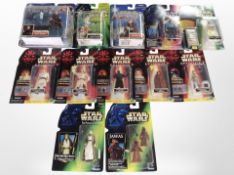 12 Hasbro Star Wars figurines including the Phantom Menace, etc.
