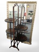 A contemporary gilt bevelled mirror, height 92cm,