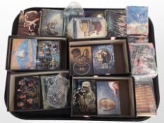 A group of collector's cards including Star Trek, Lara Croft, Babylon 5, Doctor Who, etc.