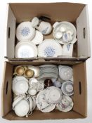 A quantity of continental tea and dinner porcelain including French Sovirel part dinner service,