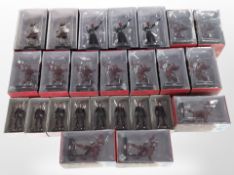 19 Eaglemoss Marvel scale figurines including The Hulk, Ghost Rider, etc., boxed.