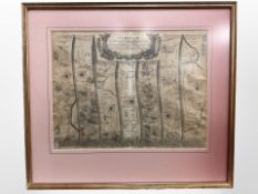 John Ogilby (Scottish, 1600-1676): 'The Roads from Whitby in County Ebor to Durham',