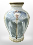 A Lawrence McGowan studio pottery vase, height 13.5cm.