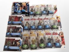 18 Hasbro Disney Star Wars figurines, boxed.