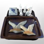 A group of Scandinavian ceramics including four Bing & Grøndahl figures of babies,