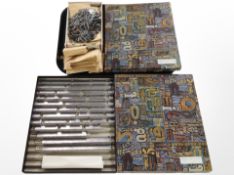 A large quantity of Danish typeface pieces.