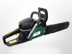 A Kingfisher petrol chainsaw.