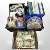 Three boxes containing collection of Ringtons china and Maling.
