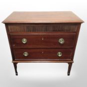 A reproduction continental mahogany three-drawer chest, width 70cm.