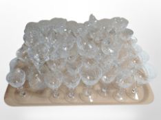 A large quantity of 20th-century crystal drinking glasses.