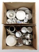 A quantity of Bing & Grøndahl white porcelain dinner wares, ramekins,