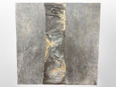 Irene Polgaard Nissen : 'Canvas on Choco', oil on canvas, 80cm x 80cm.