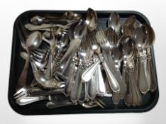 A large quantity of plated and stainless steel cutlery.