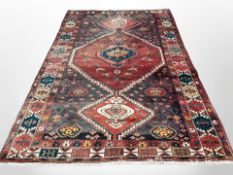 A carpet of Iranian Kashgai design,