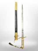 A George VI naval officer's dirk/dagger by Gieves,