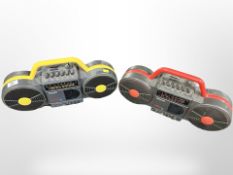 Two Philips roller radios.