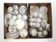 A collection of tea and dinner wares including Tunstall, late-Victorian Imari tea china, etc.