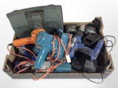 A group of power tools including Black & Decker.