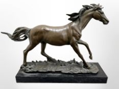 After Pierre-Jules Mêne (French, 1810-1879) A bronze figure of a galloping horse,