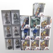 16 Zoteki and Eaglemoss figurines to include X-Men, Marvel, boxed.