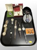 A group of vintage and modern lady's and gent's wristwatches including Accurist chronograph watch